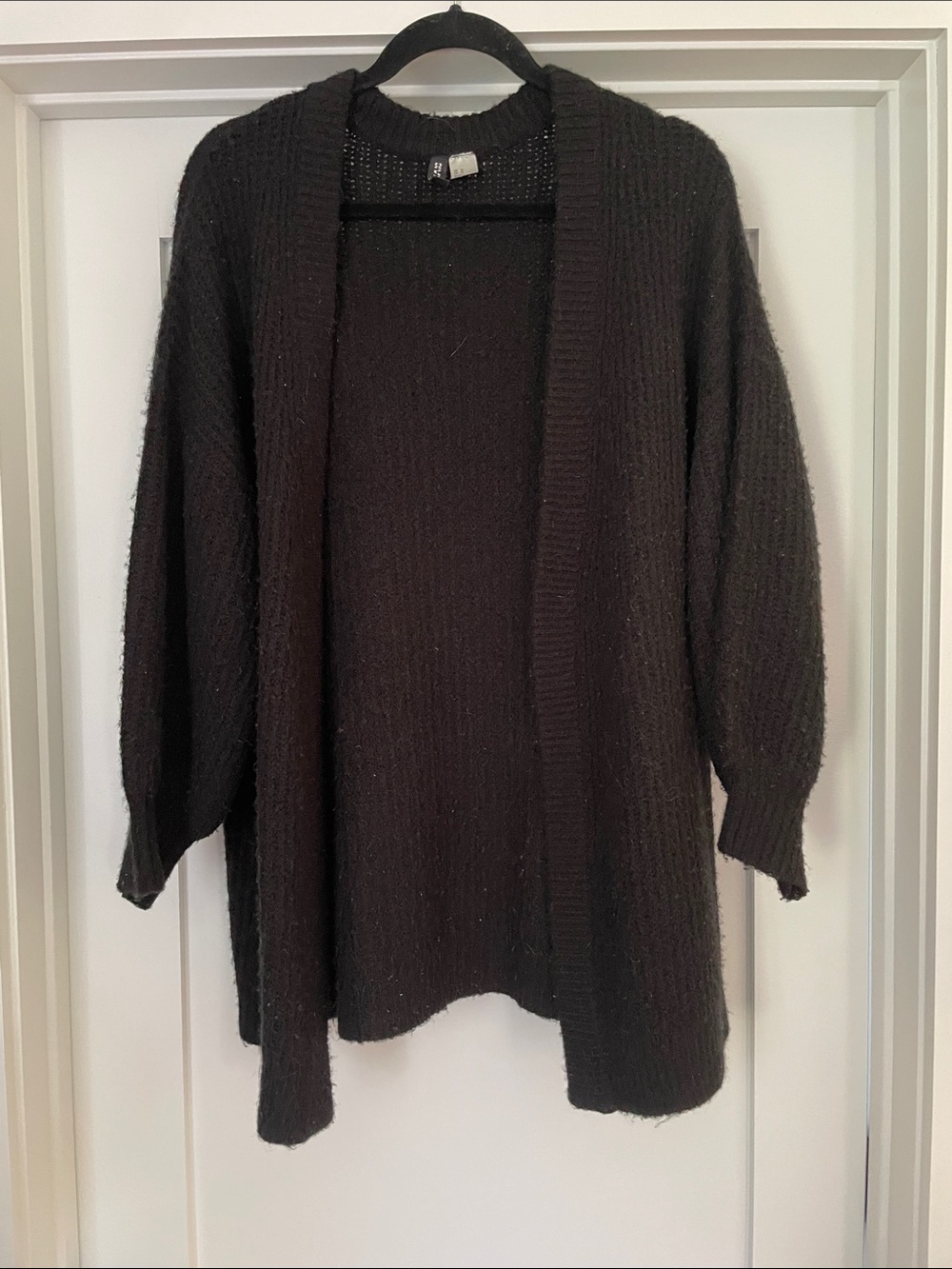 H&M Divided Black Open-Front Knit Cardigan